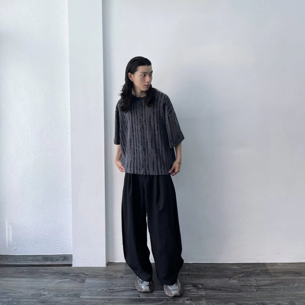 テイラードエラスティックフレアパンツ