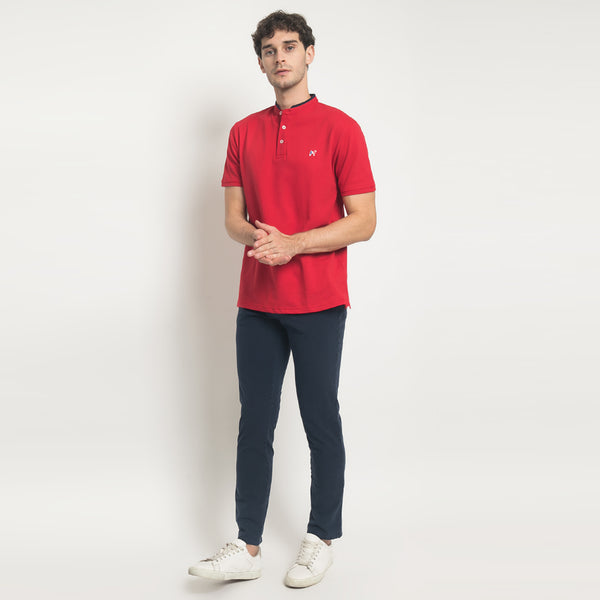 MON AKITA - Cavell Men Polo Shirt Red