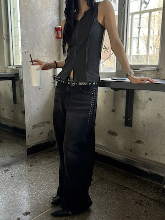 [S/S] Pigment cutting sleeveless top(3color)