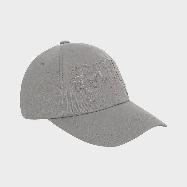 Dripping Patch Ball Cap _ Grey