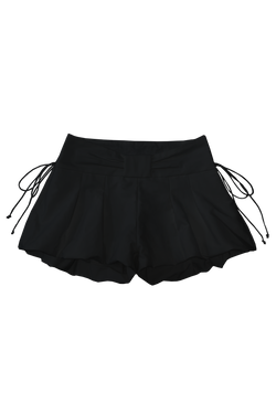 RIBBON MINI BALLOON PANTS (BLACK)