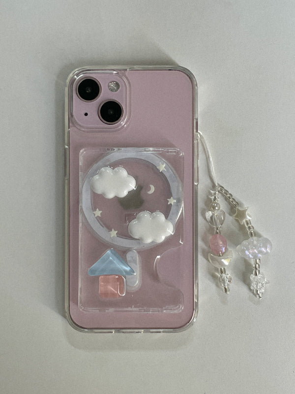 Dreamland Star Moon Cloud Biz Keyring Cell Phone Ring Cell Phone Keyring AirPods Keyring