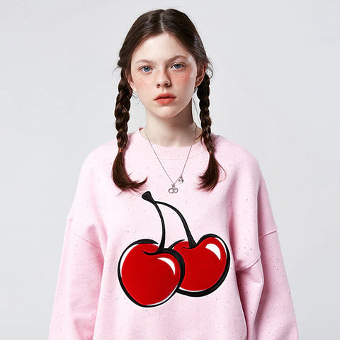 KIRSHのキルシービッグチェリートレーナー／BIG CHERRY SWEATSHIRT KS [PINK]