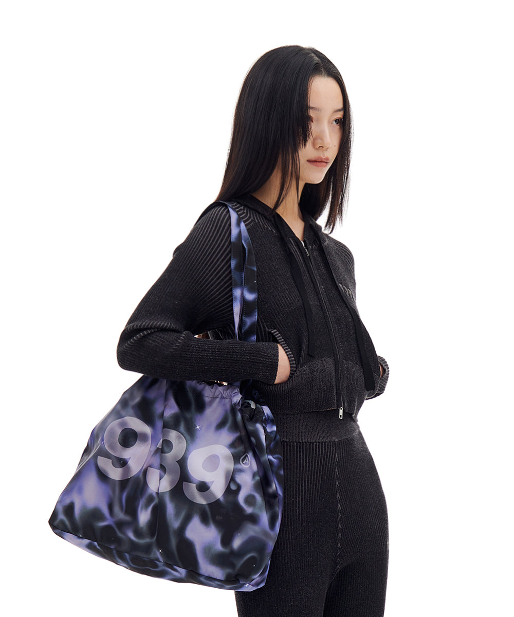 939 BLURRY SHOPPER BAG (BLACK)