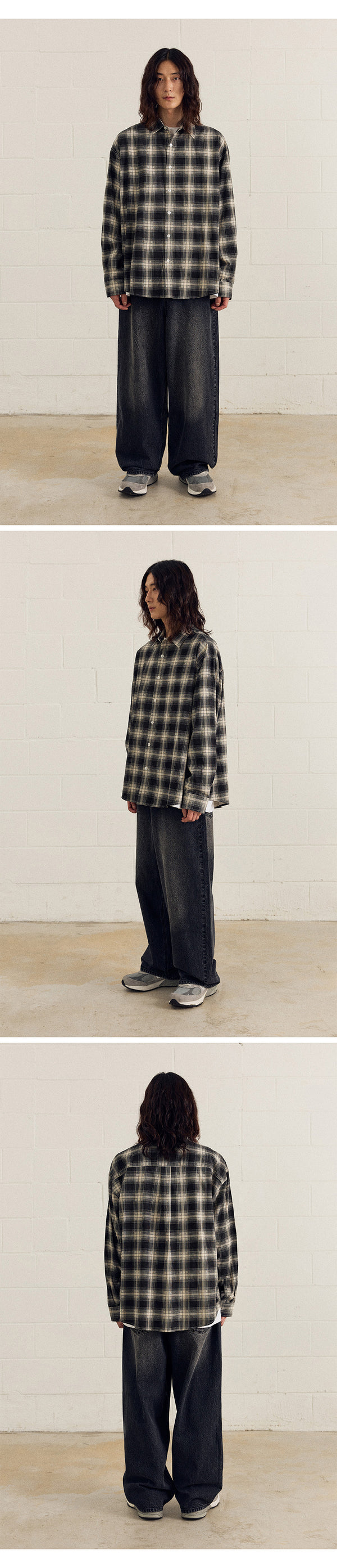 Mellow Check Shirt-Black