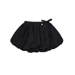 BALLOON MINI WRAP SKIRT_BLACK