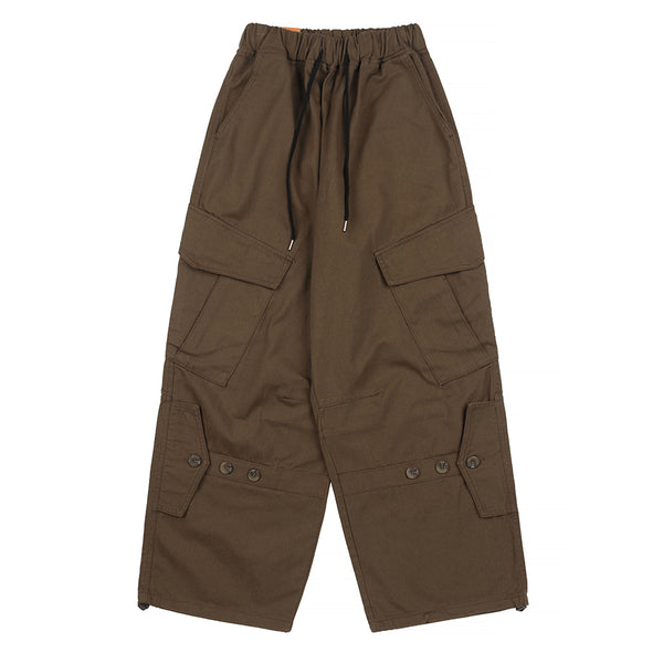 Snap Button Cargo Pants [4color]