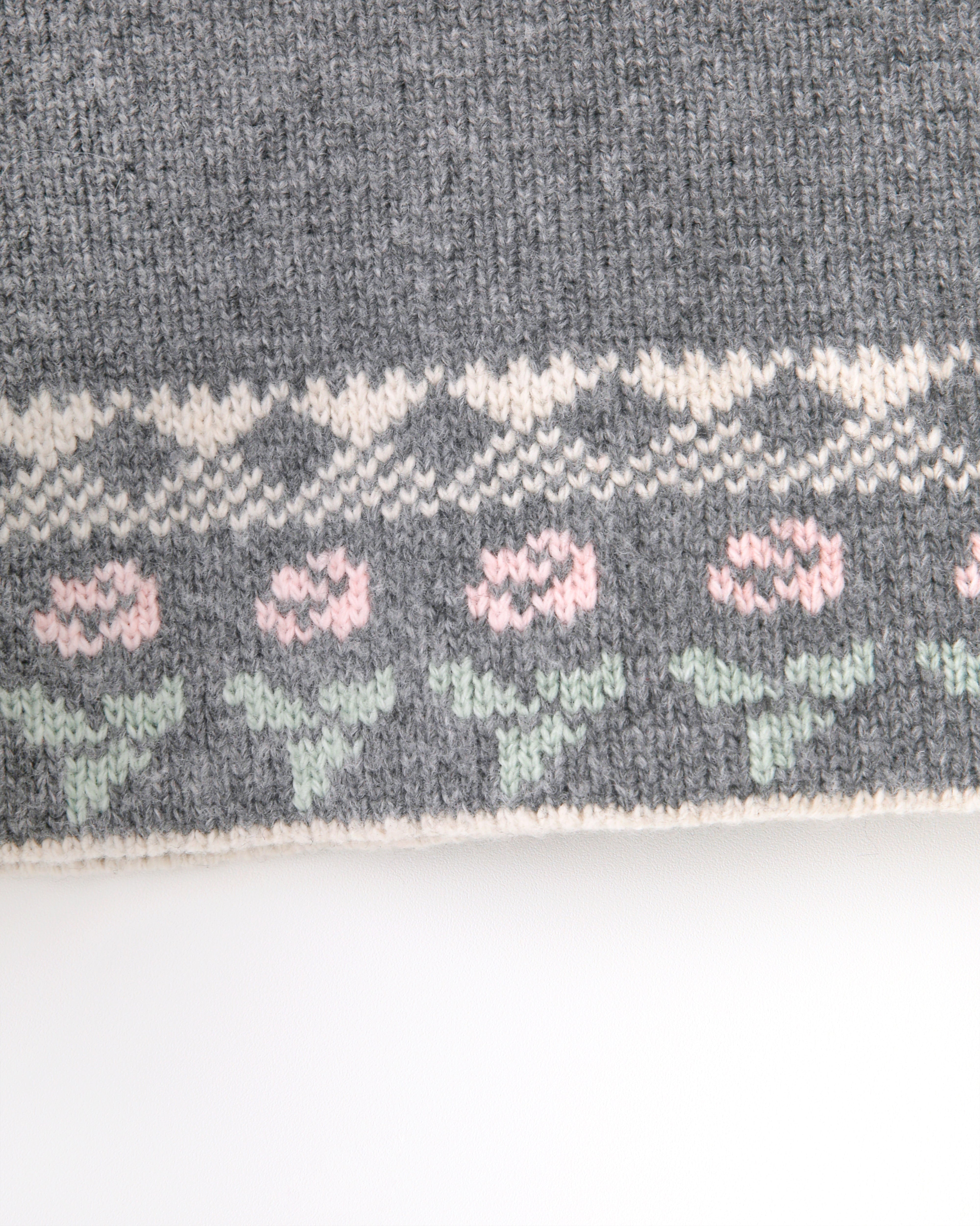 Rose knit pants_gray