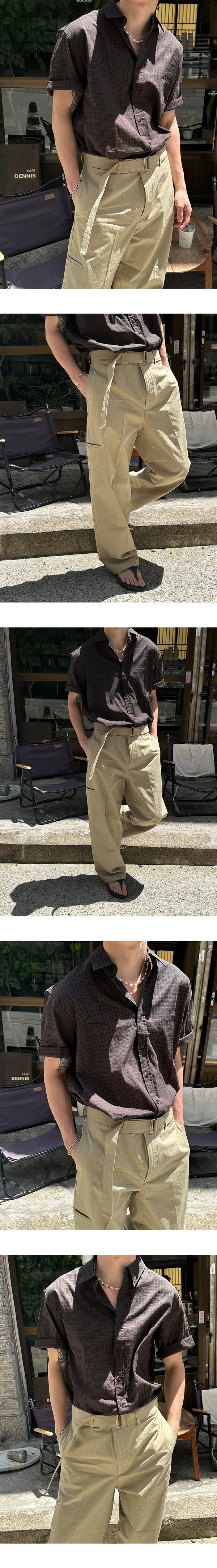 [S/S] Belt cotton wide pants (3color)