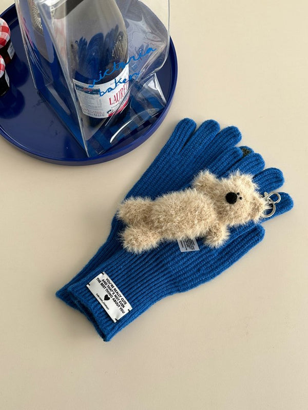 Polar Bear Knitted Doll Keyring