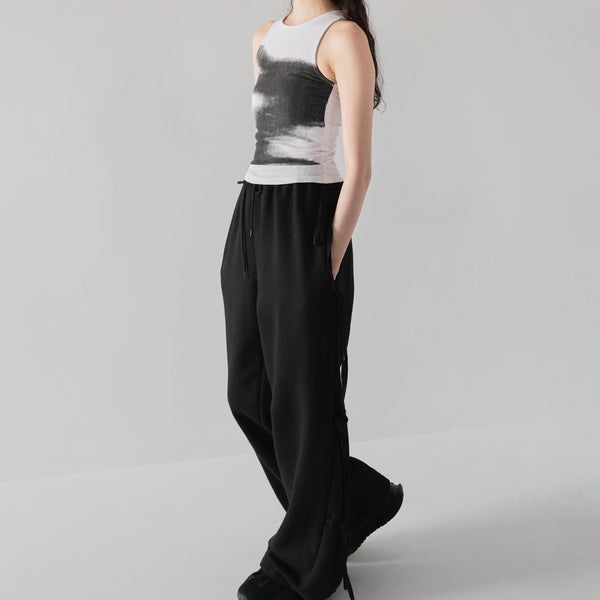 side ribbon sweat pants