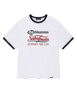 SP ON HEAVENCONTRASTT SHIRT (WHITE, MELANGE GREY)