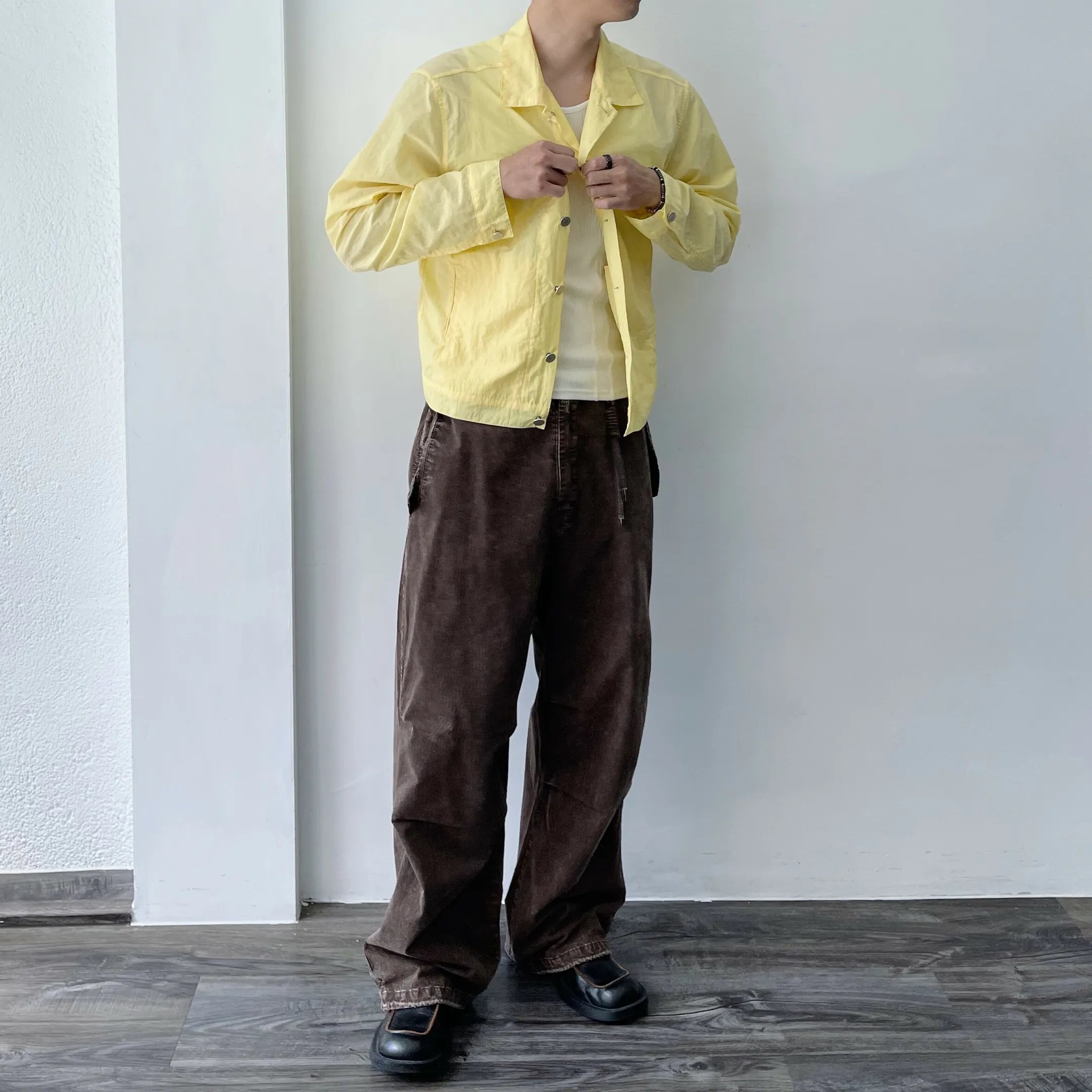 ドローストリングパラシュートパンツ