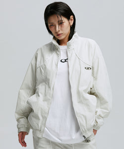 LOGO LINE SHELL NYLON JACKET_GY