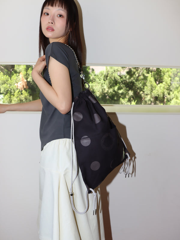 SHELL CAP SLEEVE T (CHARCOAL)