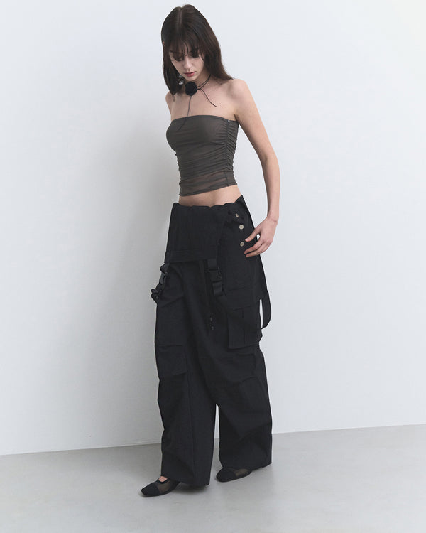 CARGO JUMP SUIT, BLACK