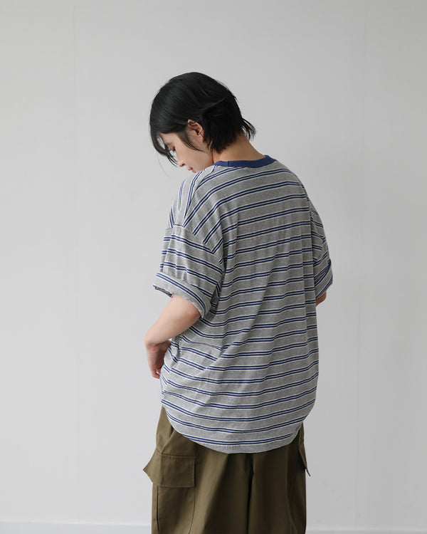 FRANK STRIPE HALF TEE