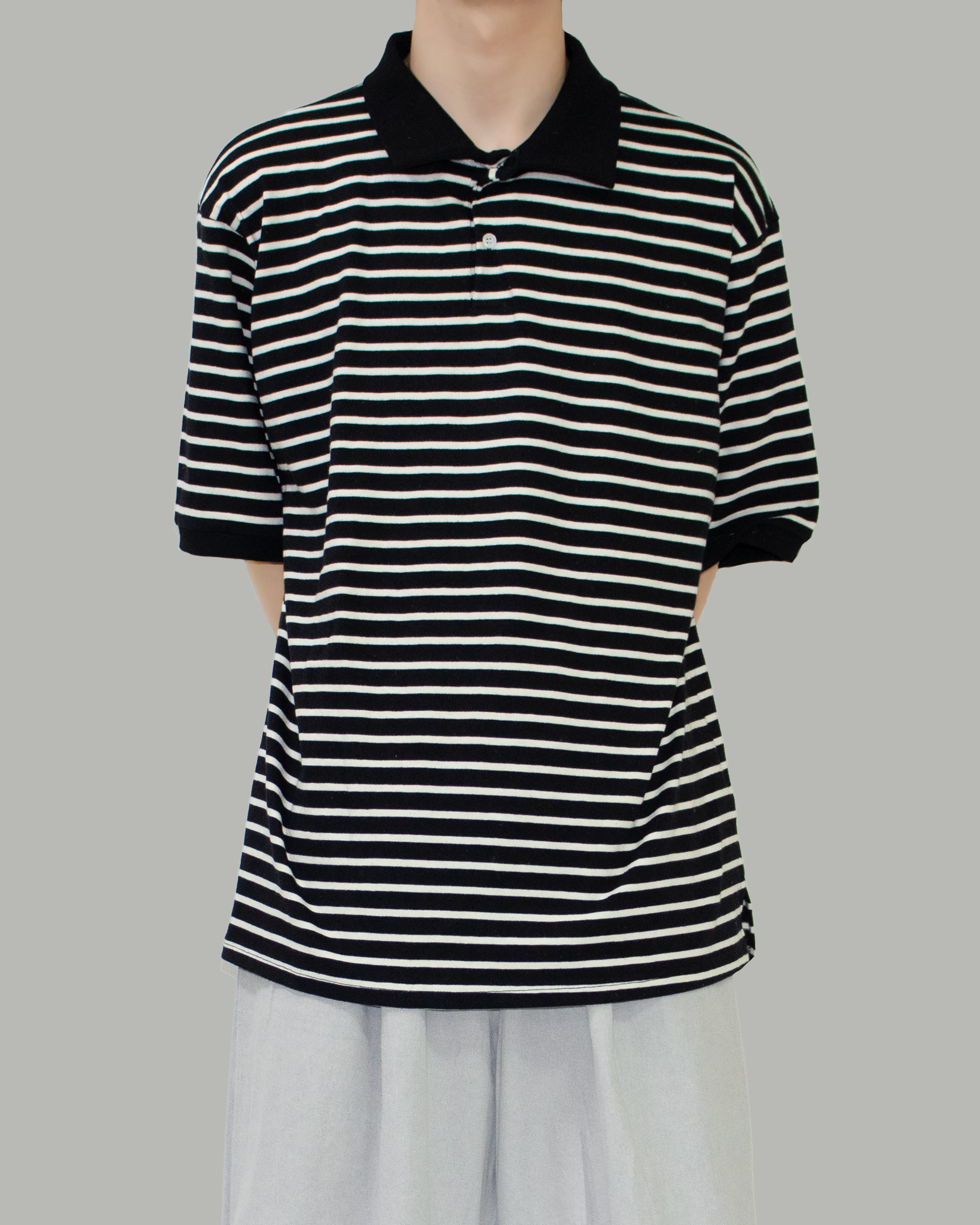 Connie overfit striped short sleeves