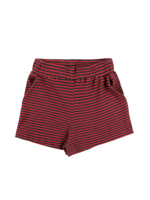 STRIPE JERSEY SHORTS (RED)