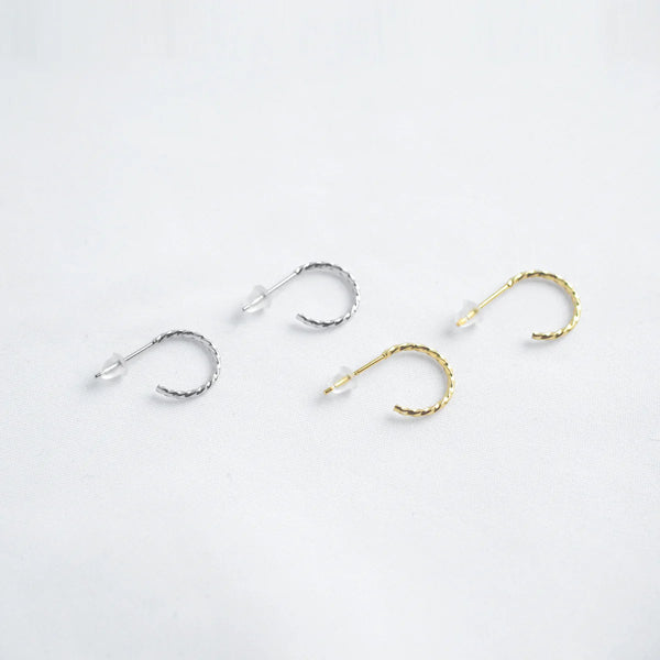 Laure Minimalist Twist Hoop Earrings