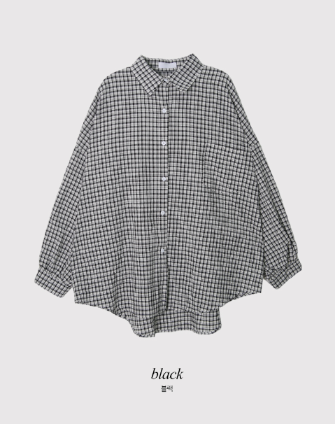 #Simple Check Loose Fit Shirt (4color)