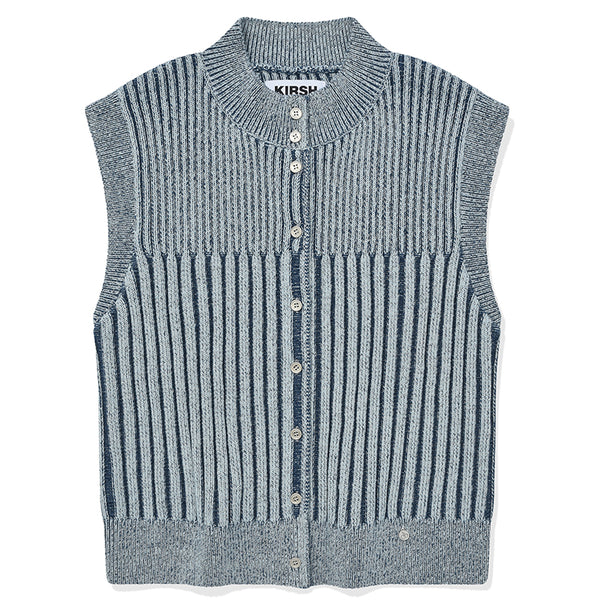 CHERRY CAP SLEEVE KNIT VEST [SKY]