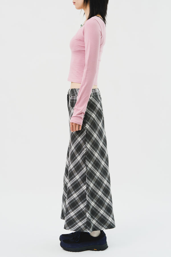 (W) Sena Checked Skirt (2color)