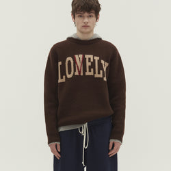 LONELY/LOVELY CASHMERE KNIT SWEATER BROWN