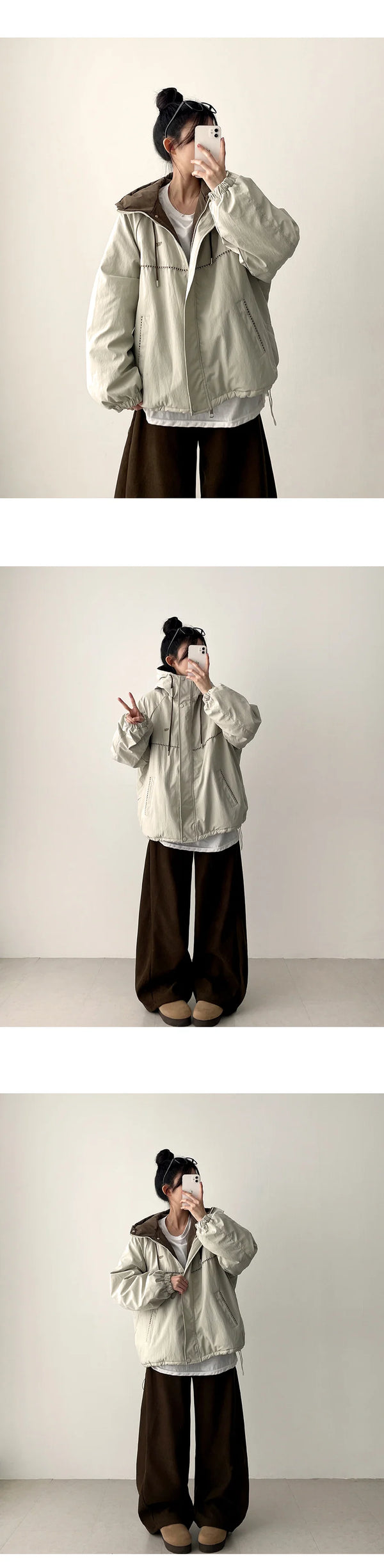 Rutte Corduroy Side Pin Tuck Slit Banding Wide Pants