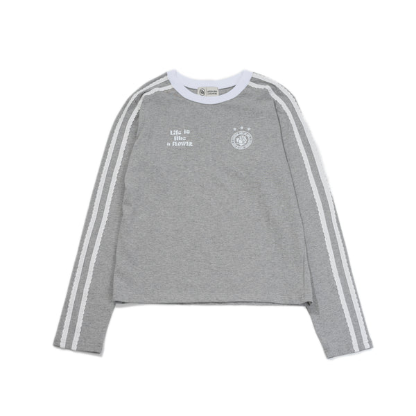 W LLF UNIFORM L/S TEE(GREY)