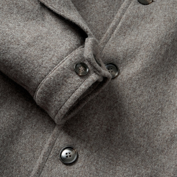 Bokashi collar wool jacket