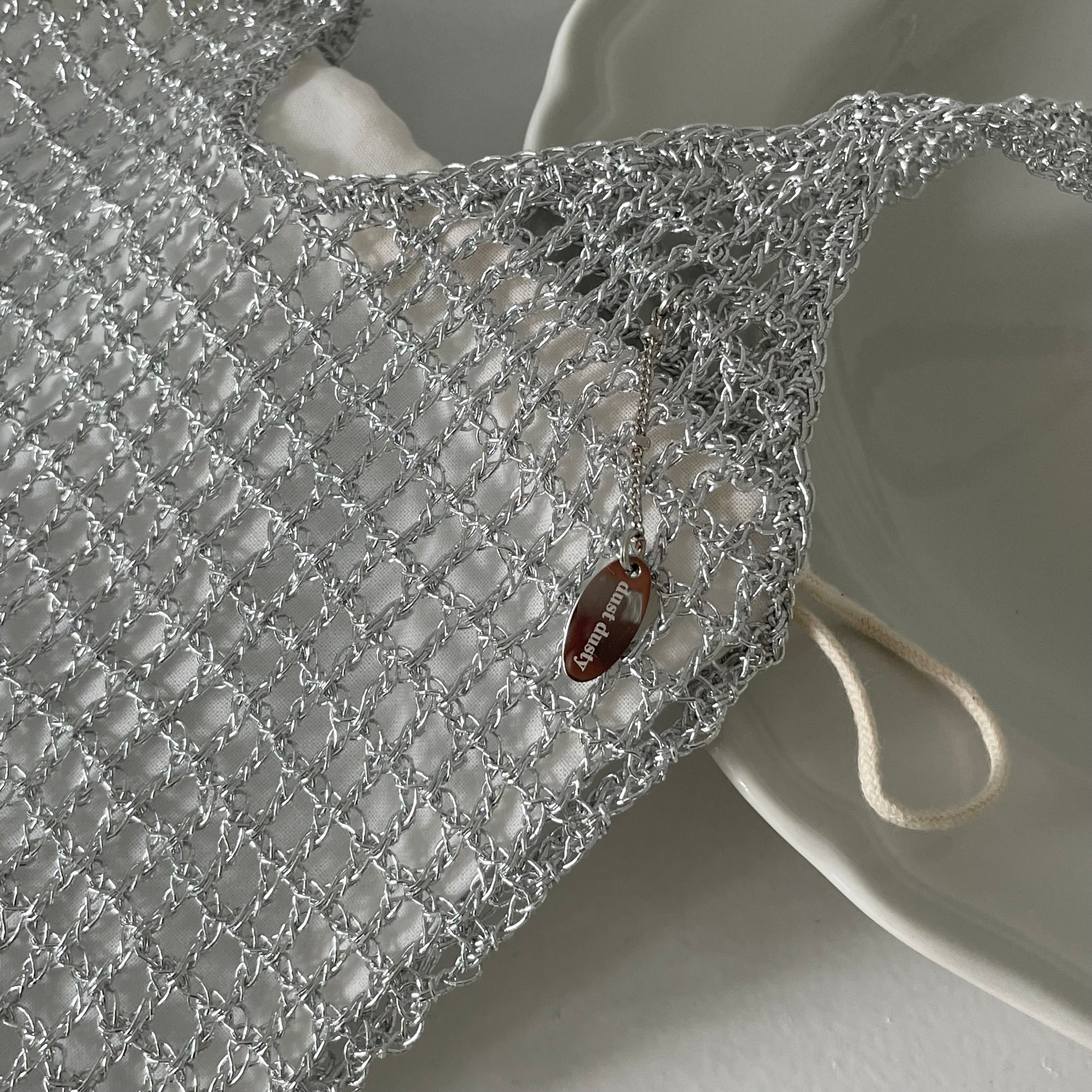 silver knit bag (long)