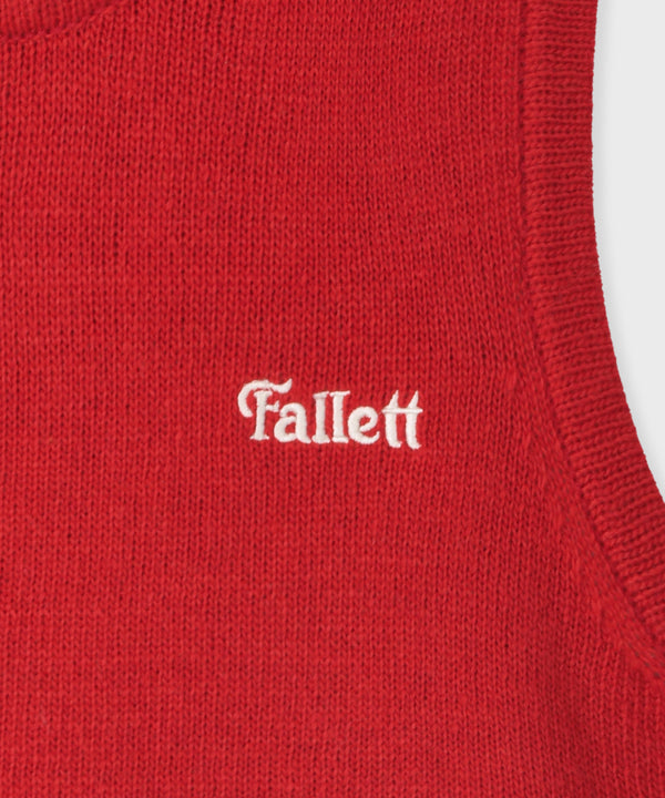 SMALL STORY LOGO KNIT VEST RED