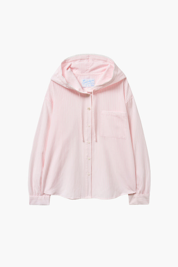 ポピーフードシャツ (pink striped)