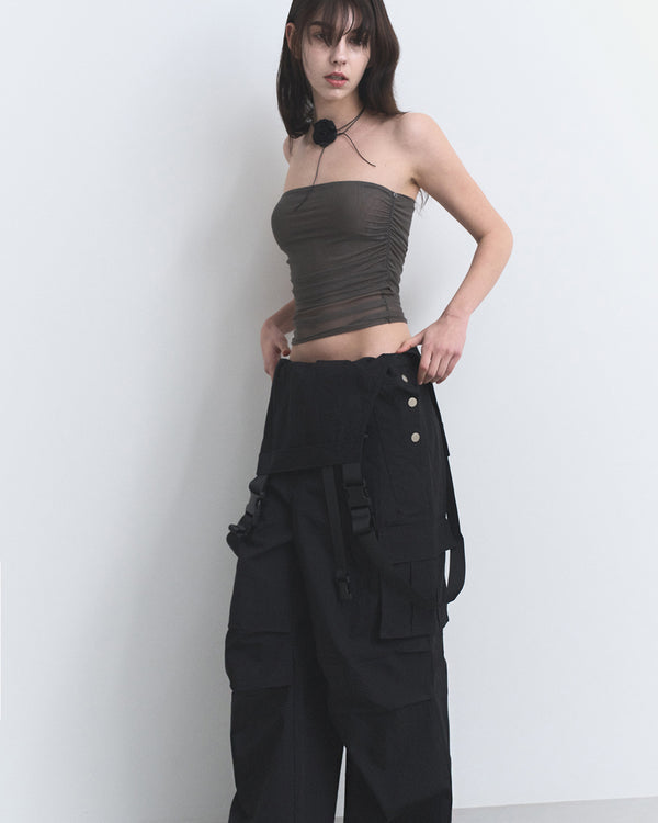 CARGO JUMP SUIT, BLACK