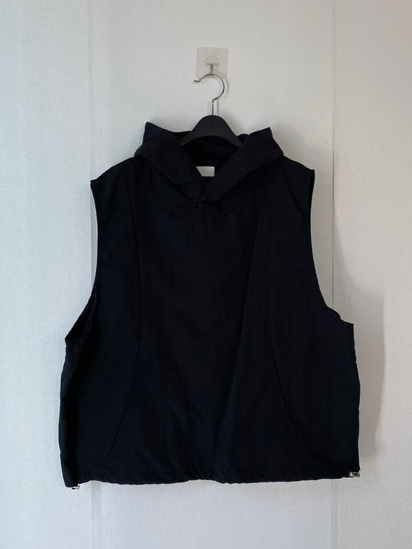 Snap Hooded Nylon Vest 3C