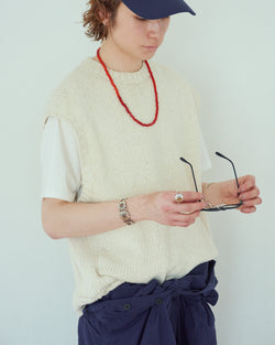 SILK COTTON KNIT VEST