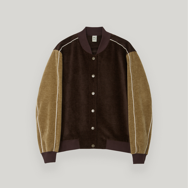 Brown/Camel Two Tone Varsity Jacket