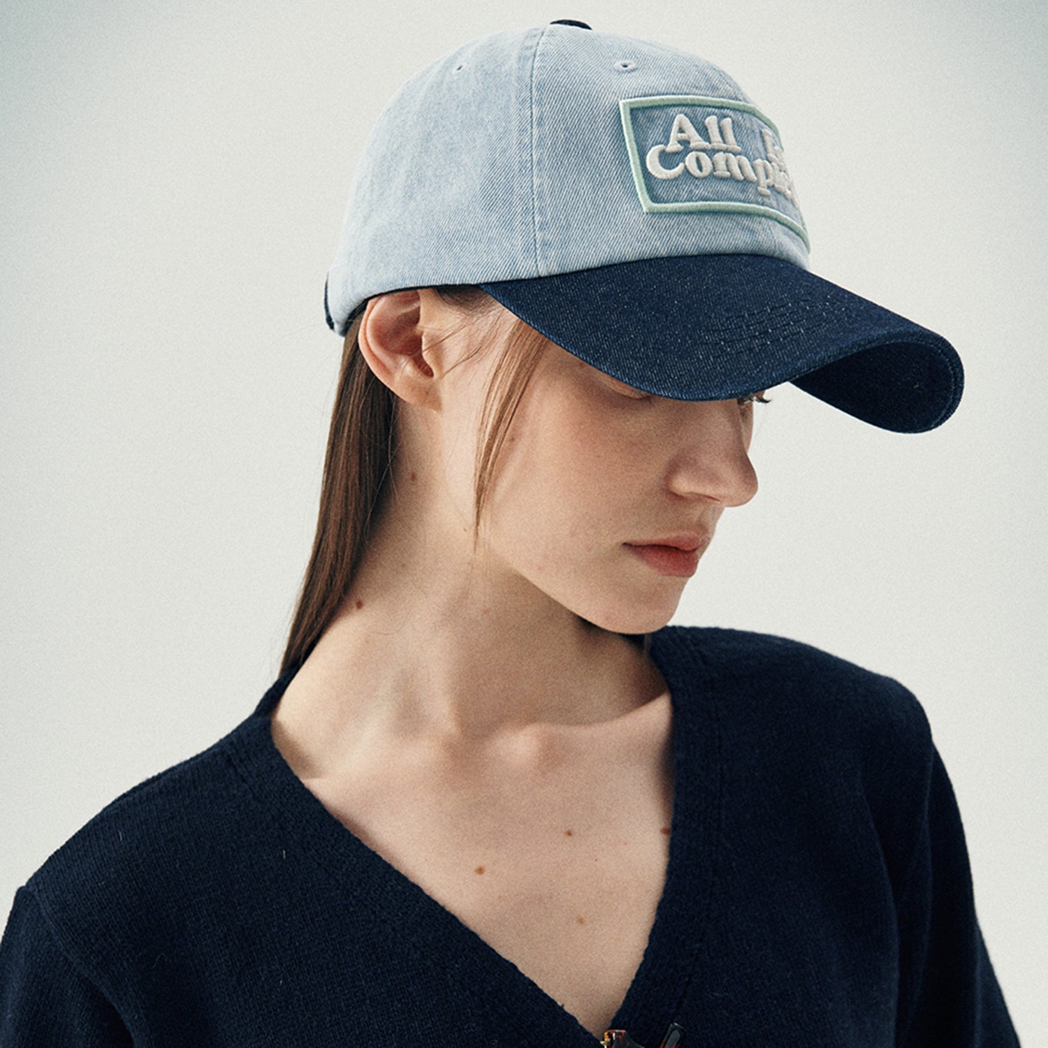 ムーンロゴボールキャップ (Denim Two Tone)