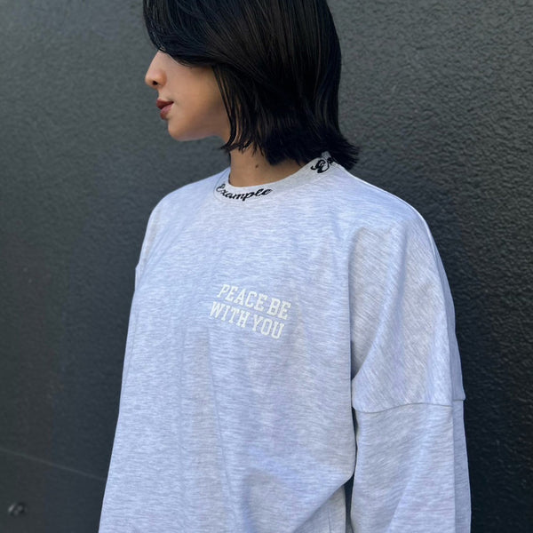 EXAMPLE CURSIVE CIRCLE LOGO BIGCOLLAR L/S TEE