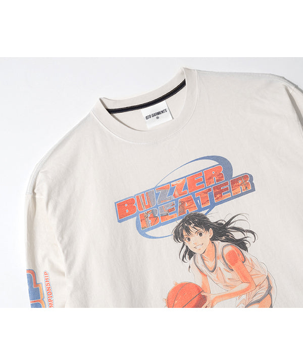 TL ブザービータービンテージウォッシュド長袖Tシャツ (エクリュ)