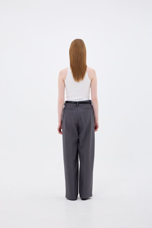 MOON NIGHT WIDE PANTS / CHARCOAL