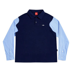 FMACM 24SS patchwork knit polo shirt