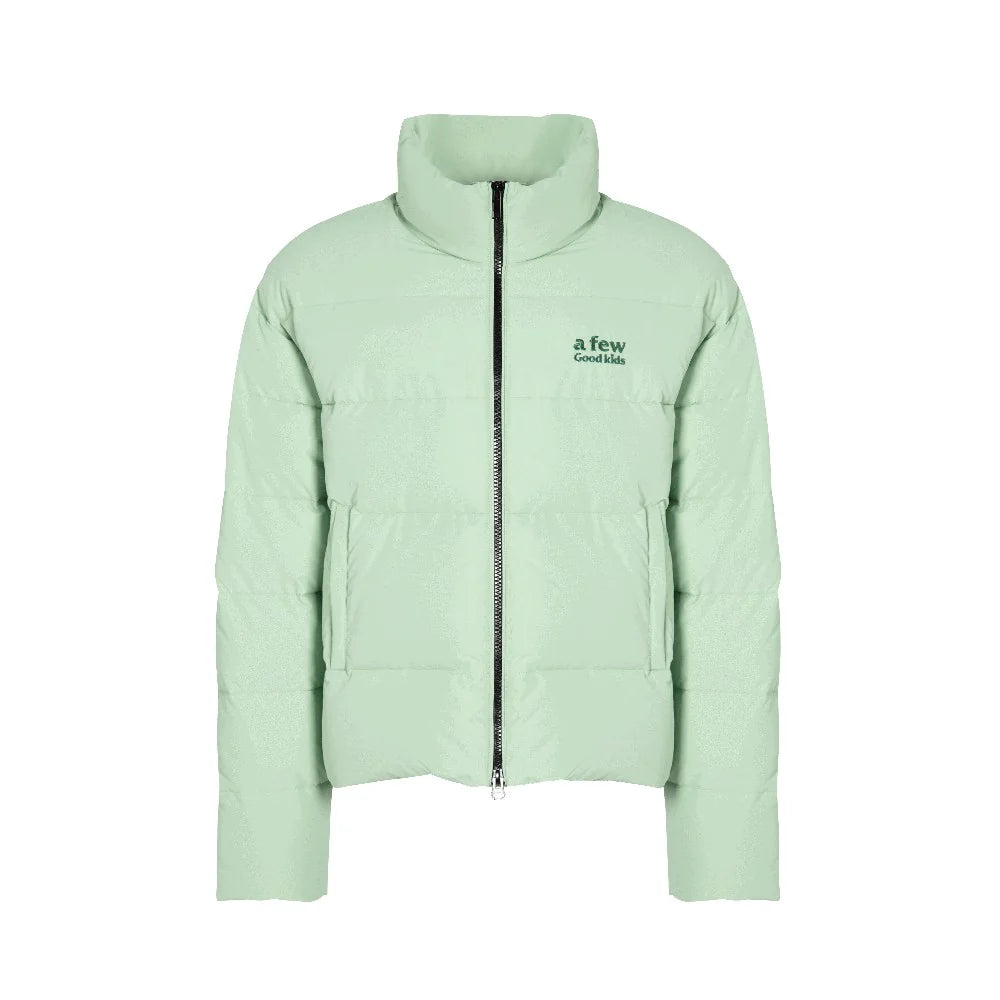 エンブロイダードロゴパッファージャケット