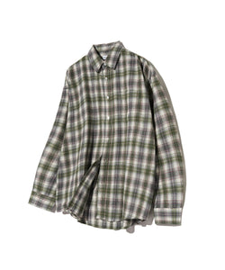 87-STAN091 Misty Forest OverFit Pocket Long-Sleeved Check Shirt