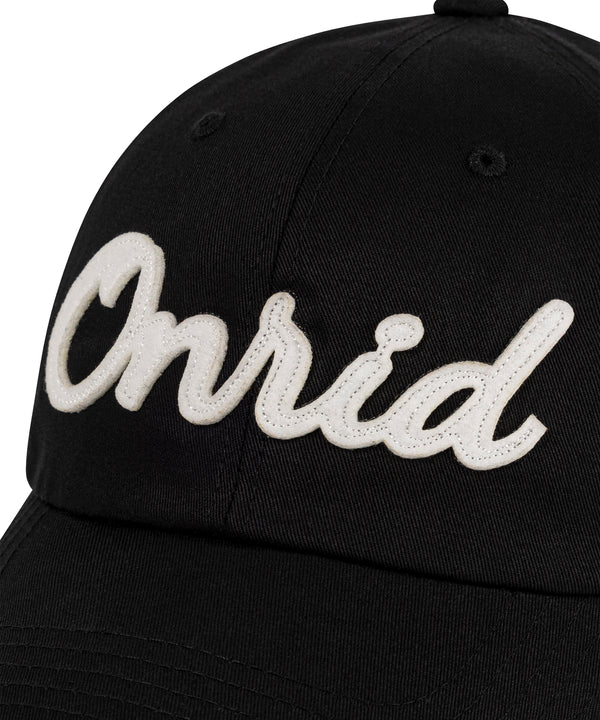 Applique Twill Logo Ball Cap - Black