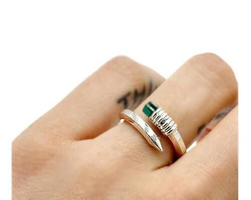 Linning Ring Silver green Onyx