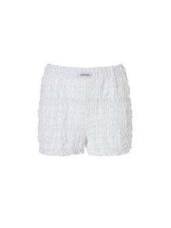 WRINKLE MICRO SHORTS_WHITE