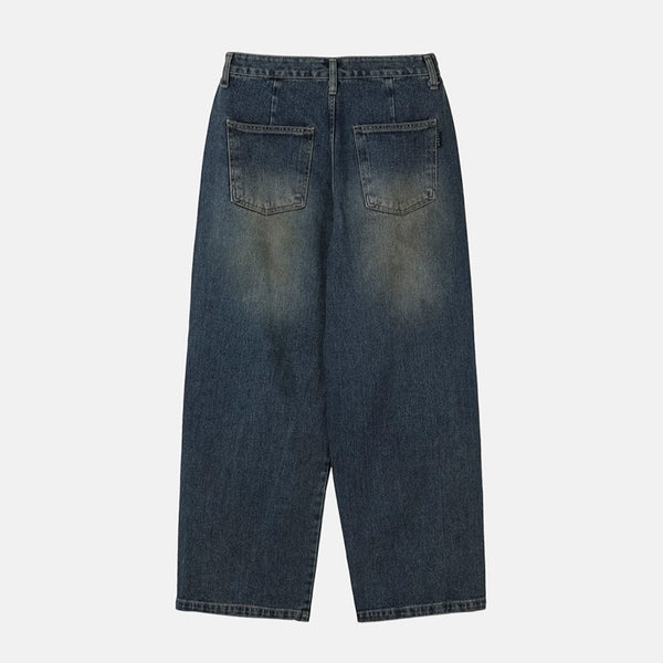 ASCLO Pleddy Knee Tuck Denim Pants