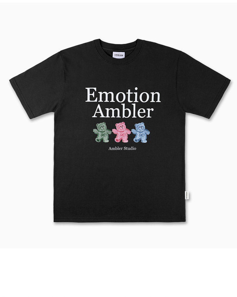 AMBLER 男女共用 Emtion Bear オーバーフィット 半袖 Tシャツ AS1111